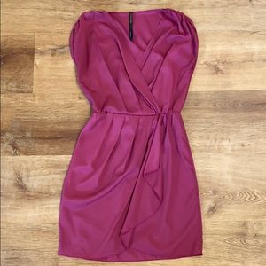Fuchsia dress with ruffle details